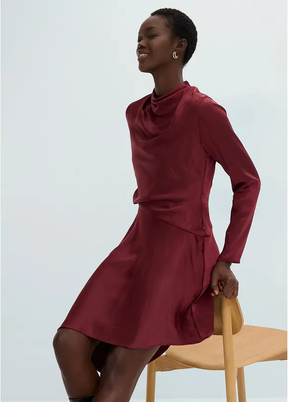 Satin-Midikleid, bonprix