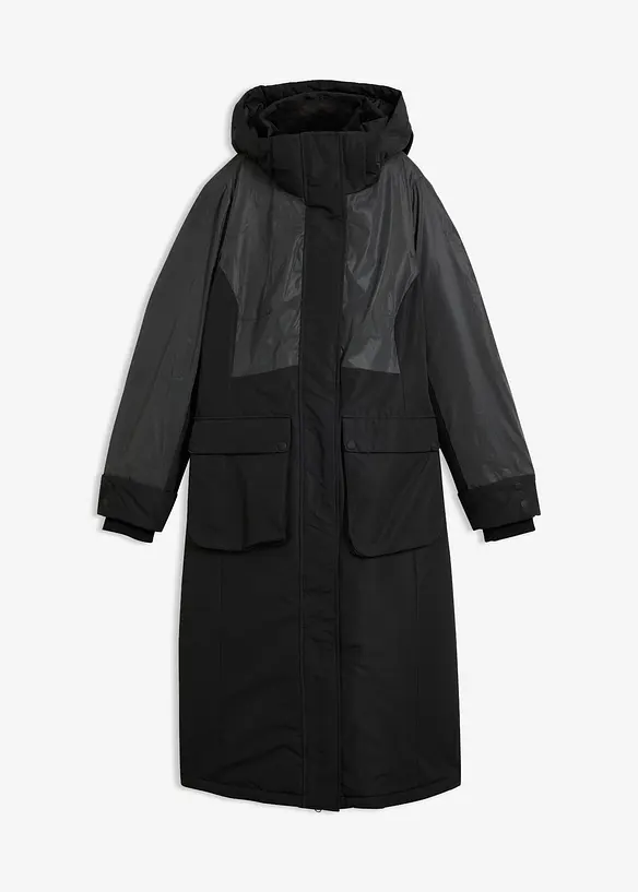 Manteau d&eacute;perlant avec empi&egrave;cement contrastant r&eacute;fl&eacute;chissant, bonprix