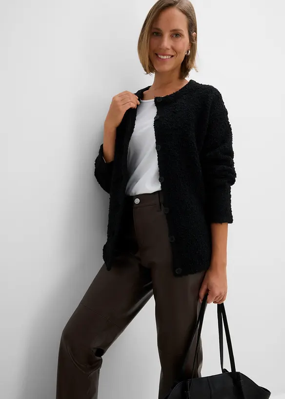 Teddy-Strickjacke, bonprix
