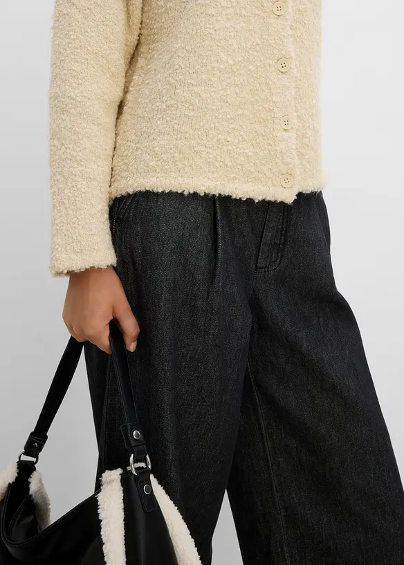 Teddy-Strickjacke, bonprix