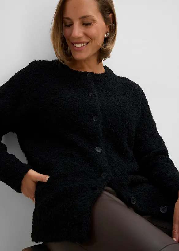 Teddy-Strickjacke, bonprix