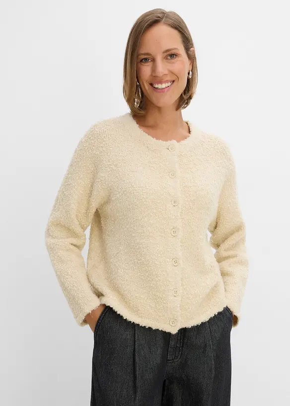 Teddy-Strickjacke, bonprix