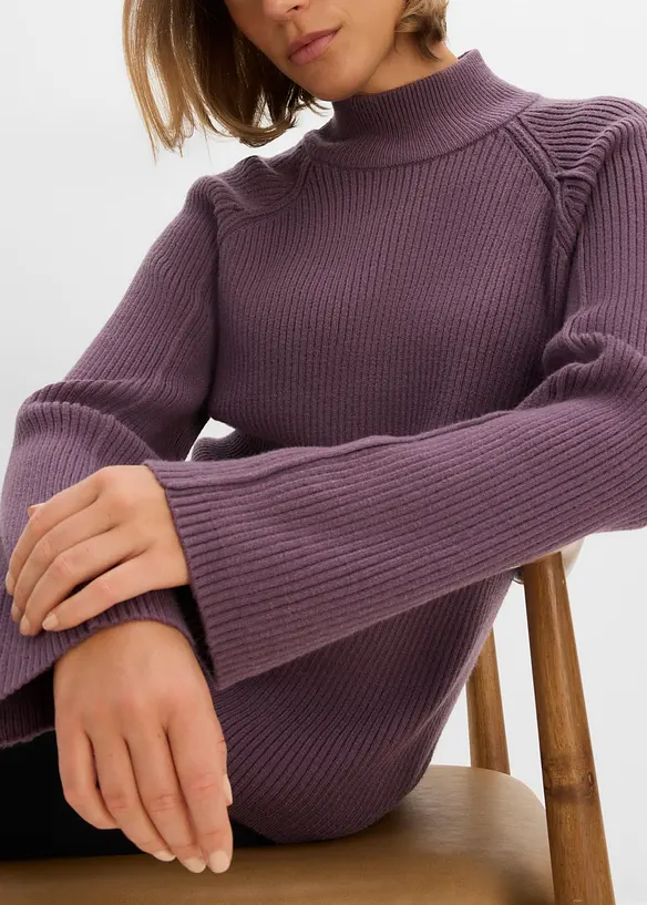 Rollkragenpullover aus Viskose-Mix, bonprix
