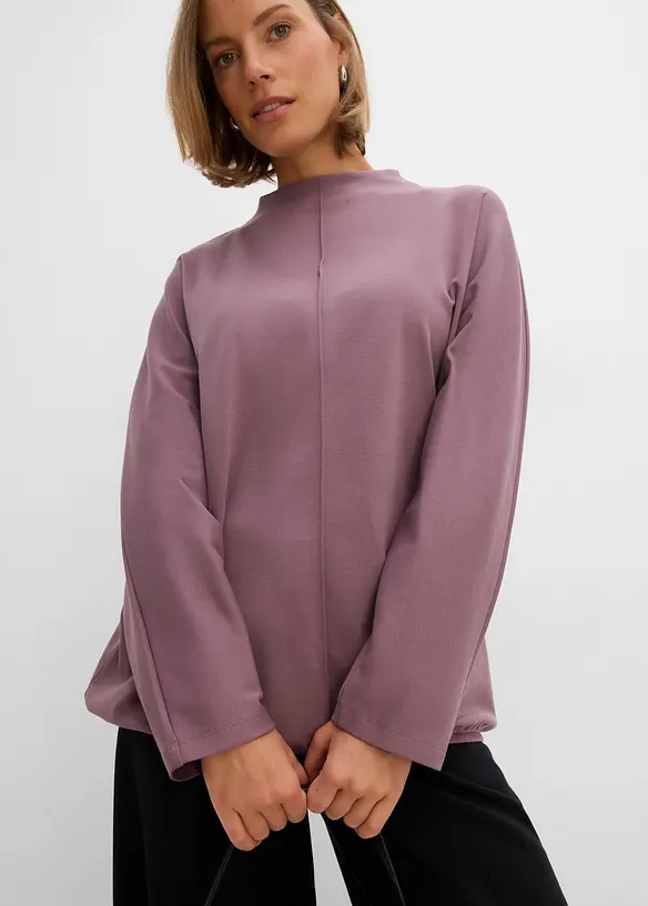 Langarmshirt aus schwerer Bio-Baumwolle, bonprix