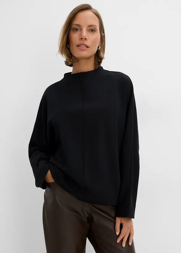 Langarmshirt aus schwerer Bio-Baumwolle, bonprix