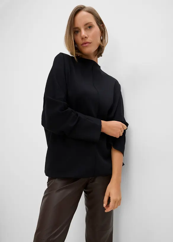 Langarmshirt aus schwerer Bio-Baumwolle, bonprix