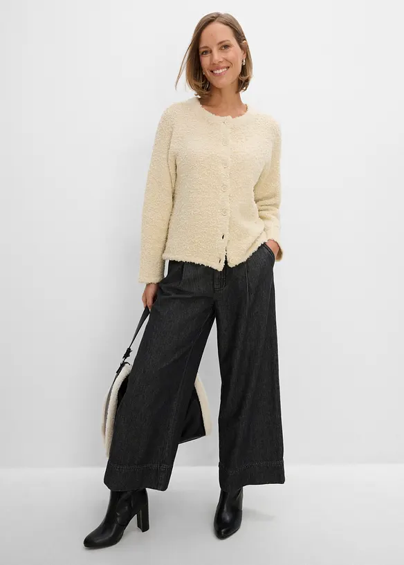 Teddy-Strickjacke, bonprix