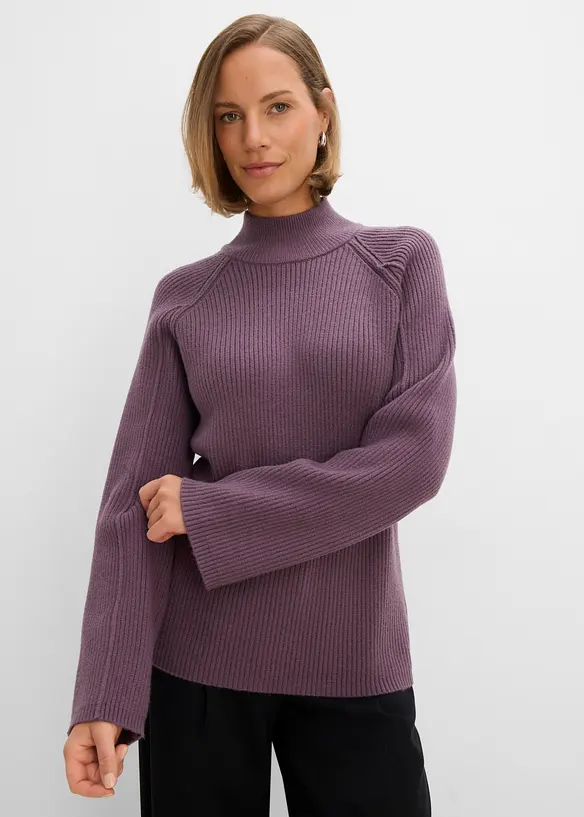 Rollkragenpullover aus Viskose-Mix, bonprix