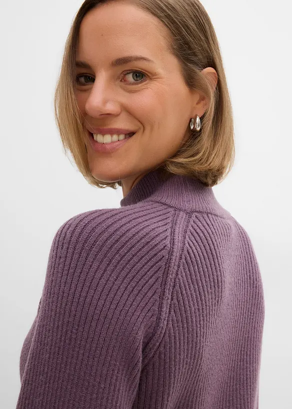 Rollkragenpullover aus Viskose-Mix, bonprix