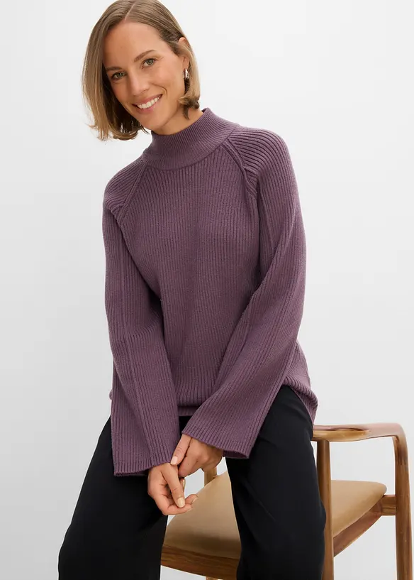 Rollkragenpullover aus Viskose-Mix, bonprix