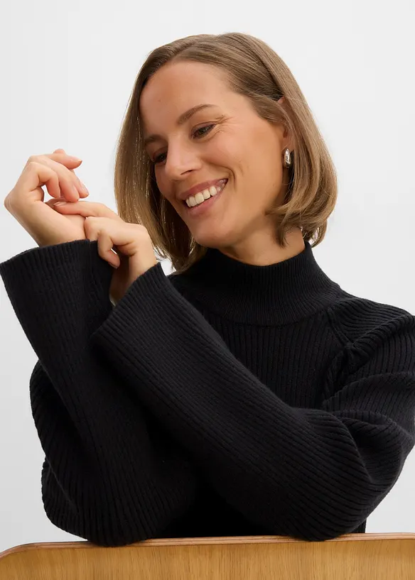 Pull col roul&eacute;, bonprix