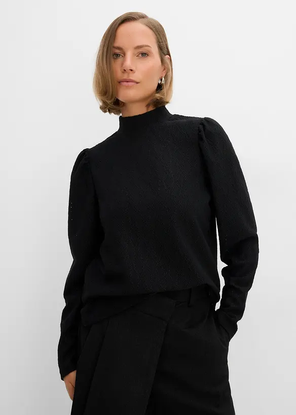 Shirtbluse mit Puff&auml;rmeln, bonprix