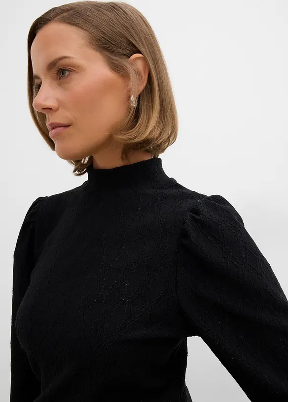 Shirtbluse mit Puff&auml;rmeln, bonprix