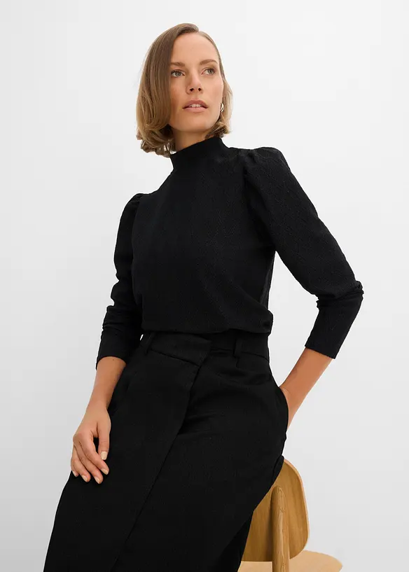Shirtbluse mit Puff&auml;rmeln, bonprix