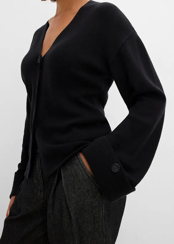 Taillierte Strickjacke aus Viskose-Mix, bonprix