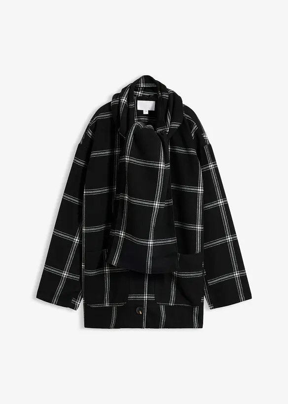 &Uuml;bergangsjacke mit abnehmbarem Schal, bonprix