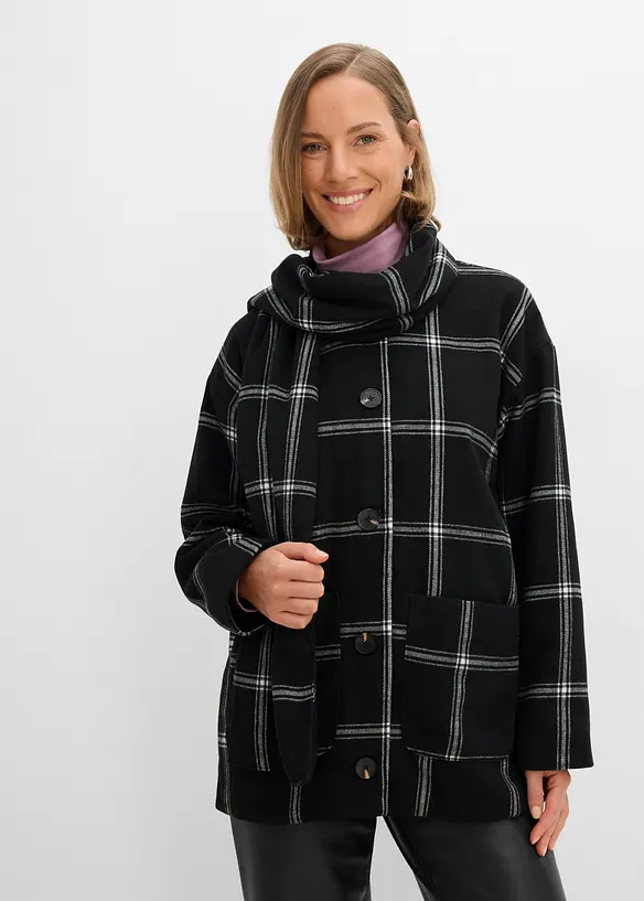 &Uuml;bergangsjacke mit abnehmbarem Schal, bonprix