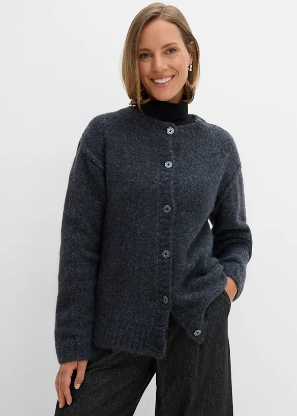 Strickjacke mit Wollanteil, bonprix