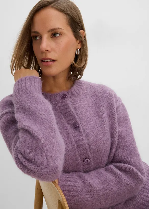 Strickjacke mit Wollanteil, bonprix