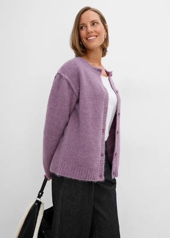 Strickjacke mit Wollanteil, bonprix