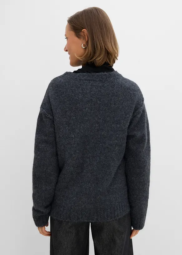 Strickjacke mit Wollanteil, bonprix