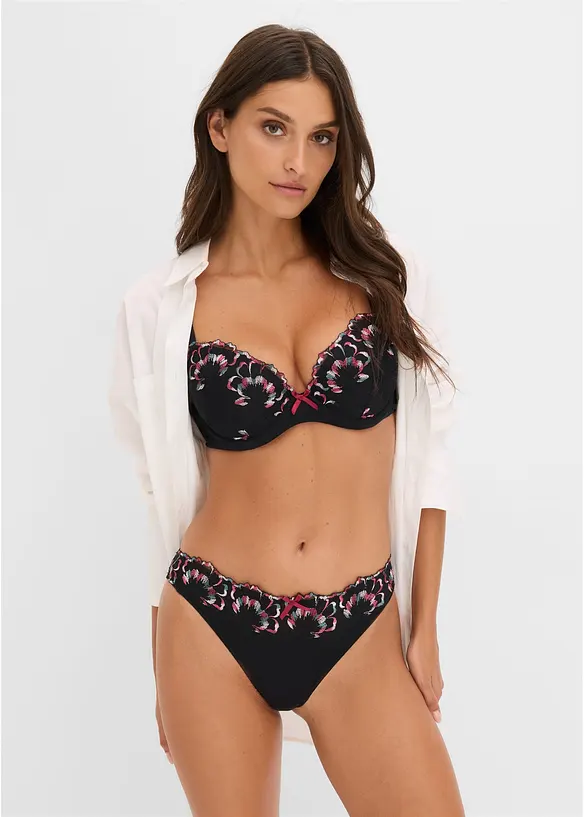 Soutien-gorge &agrave; coques et broderie, bonprix