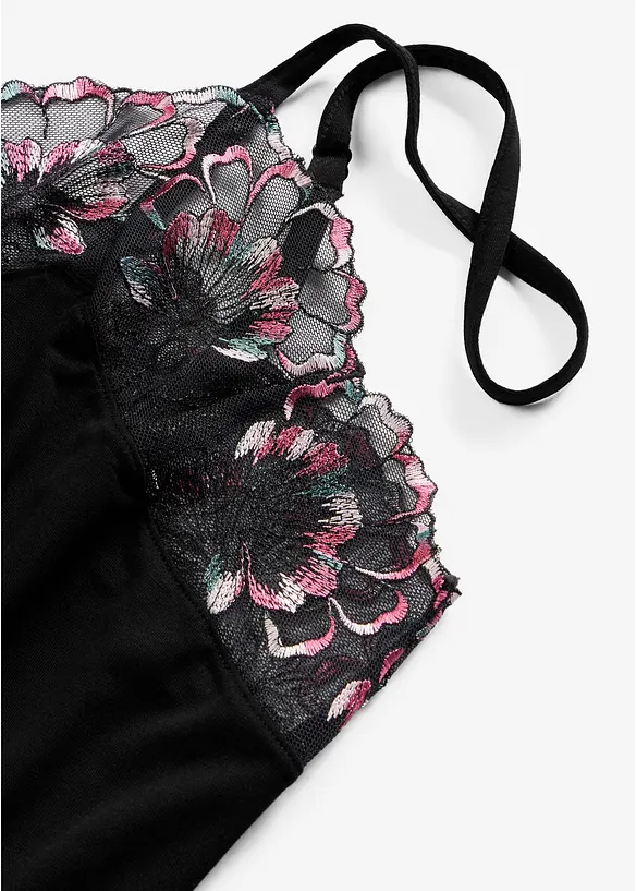 Nuisette en viscose douce avec broderies, bonprix