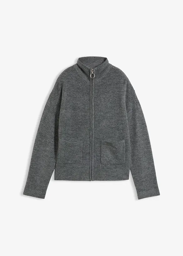 Strickjacke mit Rei&szlig;verschluss, bonprix