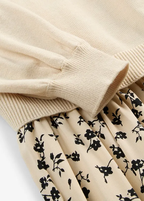 Robe de grossesse et d&rsquo;allaitement avec pull s&eacute;par&eacute; (ens. 2 pces), bonprix