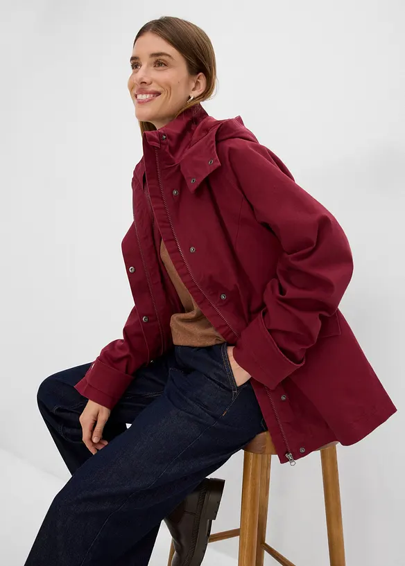 3 in 1 Jacke, wasserabweisende Longjacke, Weste, bonprix