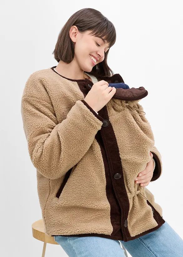 Veste de grossesse 4en1 douillette et r&eacute;versible avec empi&egrave;cement de portage, bonprix