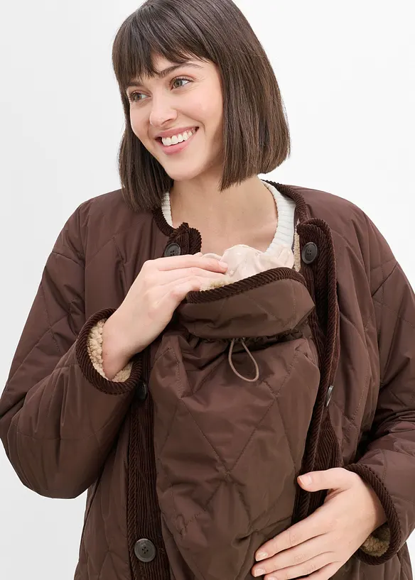 Veste de grossesse 4en1 douillette et r&eacute;versible avec empi&egrave;cement de portage, bonprix