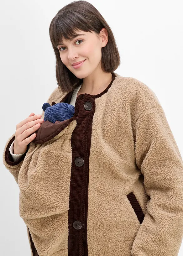 Veste de grossesse 4en1 douillette et r&eacute;versible avec empi&egrave;cement de portage, bonprix