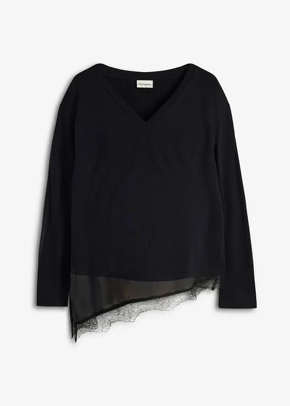 T-shirt de grossesse et d&rsquo;allaitement avec dentelle, bonprix