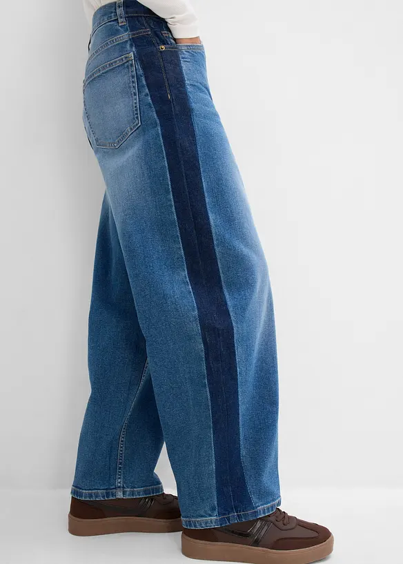 Barrel-Jeans High Waist, cropped, bonprix