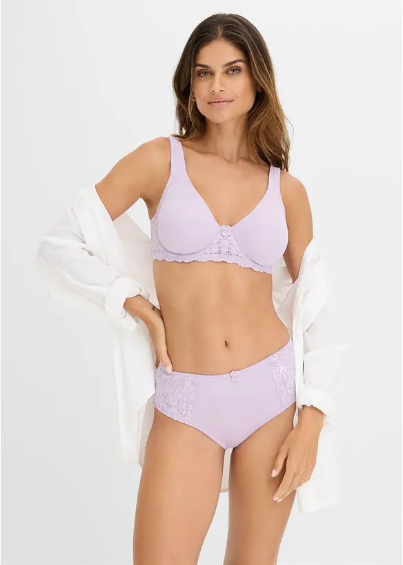Lot de 2 slips maxi avec dentelle, bonprix