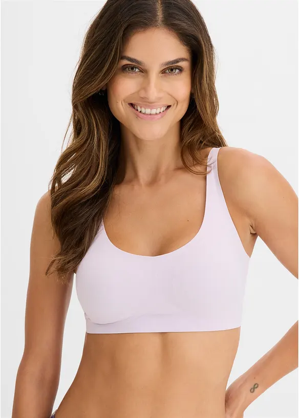 Wattierter Feel Comfort Lasercut T-Shirt BH, bonprix