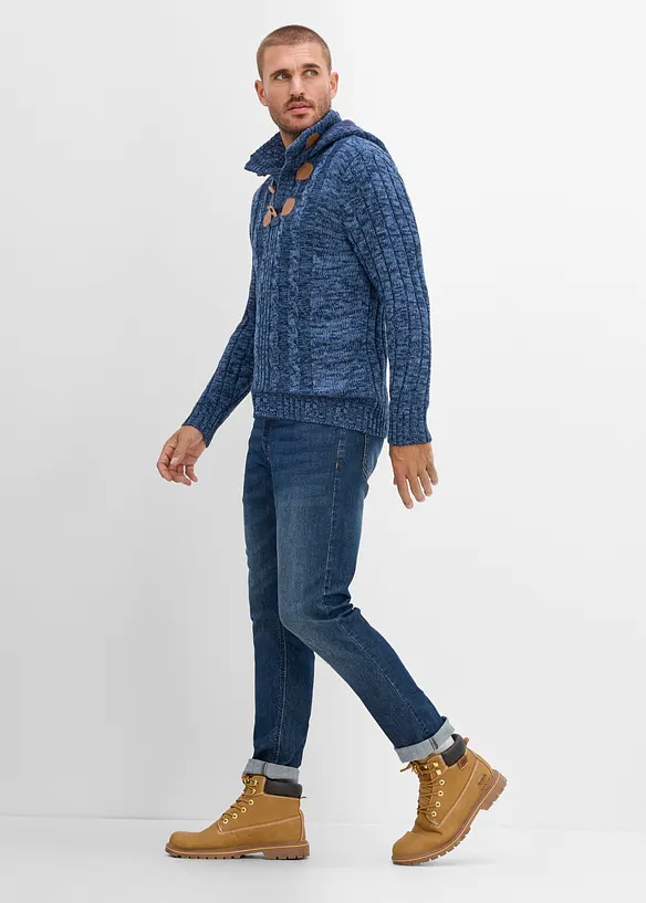 Grobstrick-Kapuzenpullover in Regular Fit, bonprix