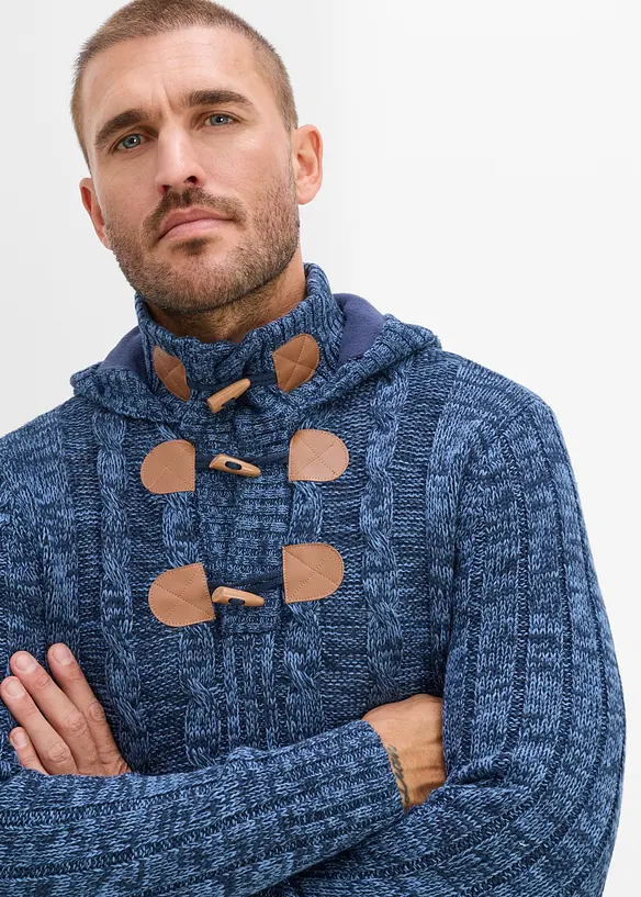 Grobstrick-Kapuzenpullover in Regular Fit, bonprix