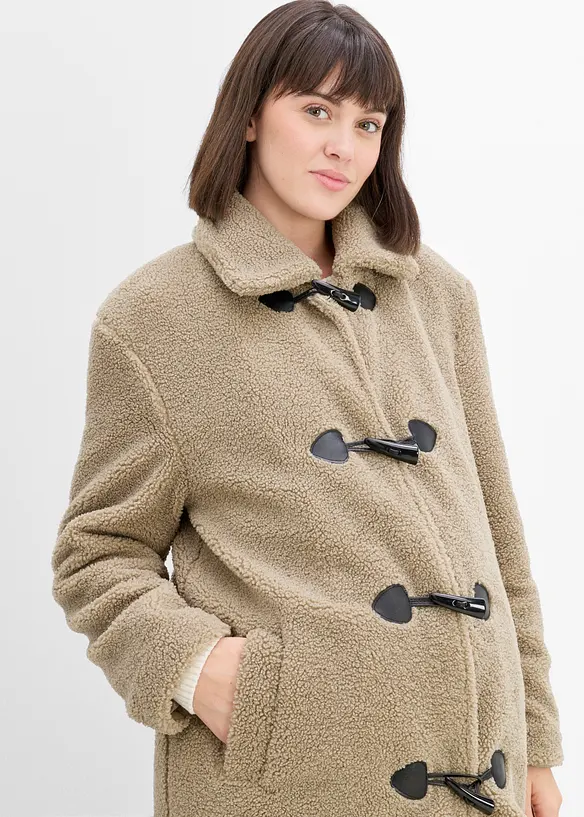 Manteau de grossesse en sherpa avec empi&egrave;cement de portage, bonprix