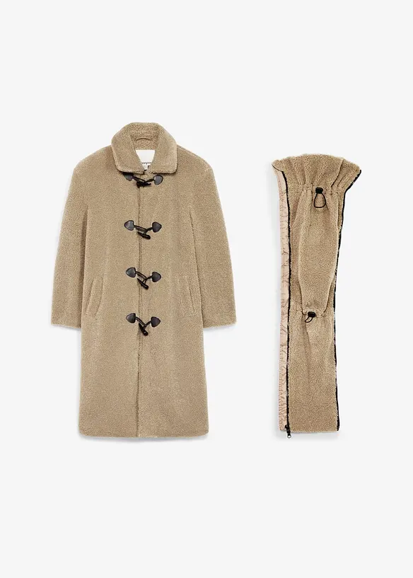 Manteau de grossesse en sherpa avec empi&egrave;cement de portage, bonprix