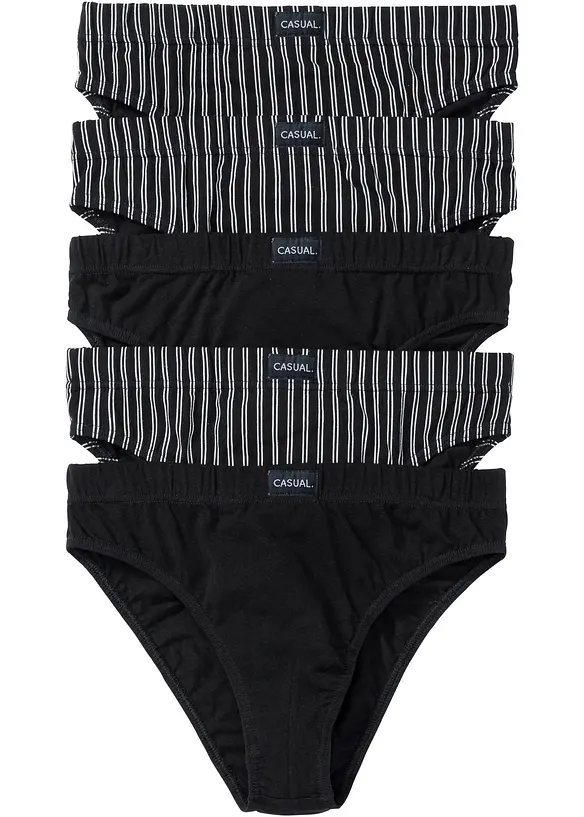 Lot de 5 slips coton, bonprix