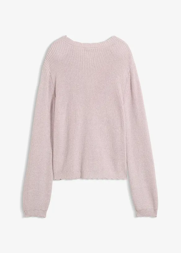 Gilet en grosse maille de coton m&eacute;lang&eacute;, bonprix