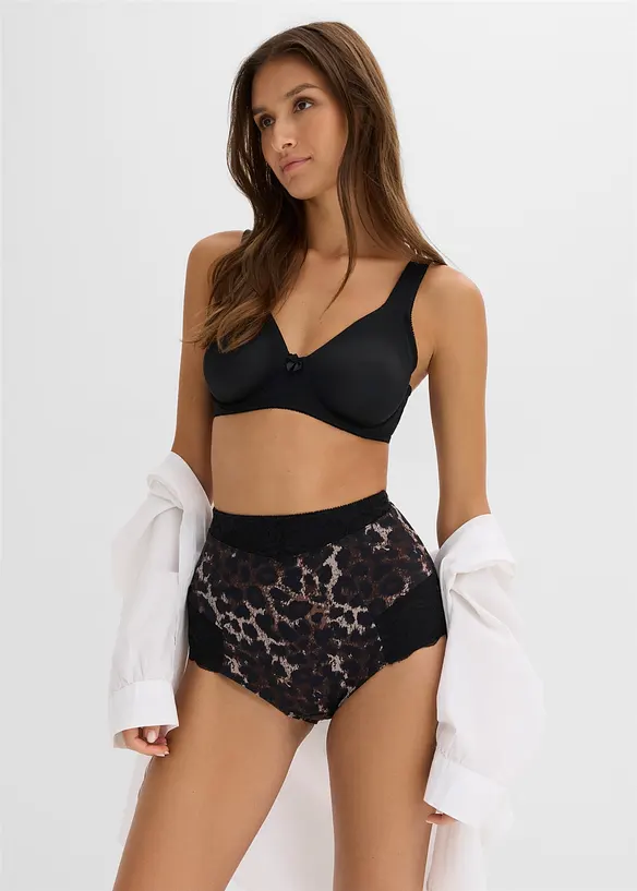 Culotte sculptante avec dentelle, maintien mod&eacute;r&eacute;, bonprix