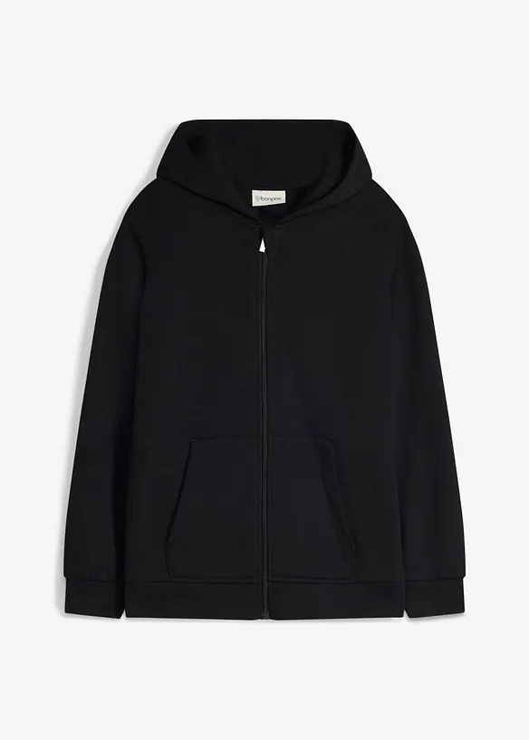 Kapuzen-Sweatjacke aus weichem Baumwoll-Mix, bonprix