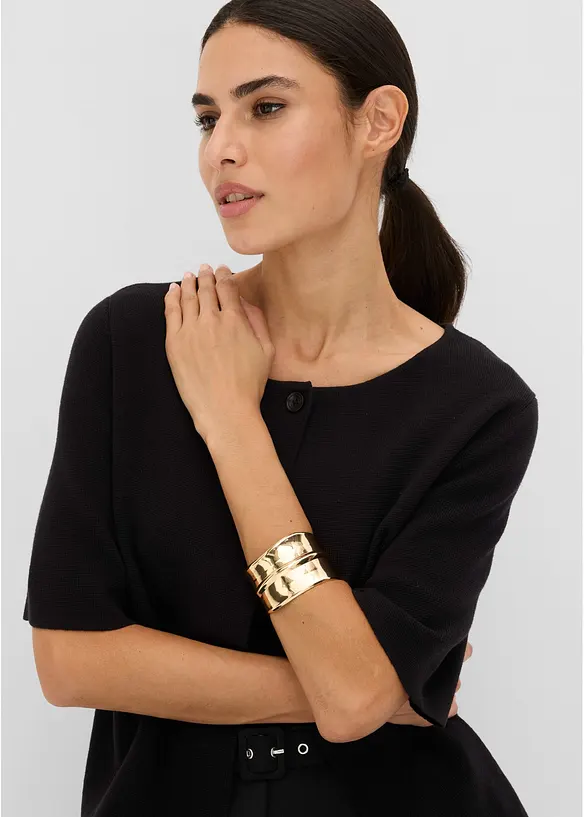 Bracelet manchette ondul&eacute;, bonprix