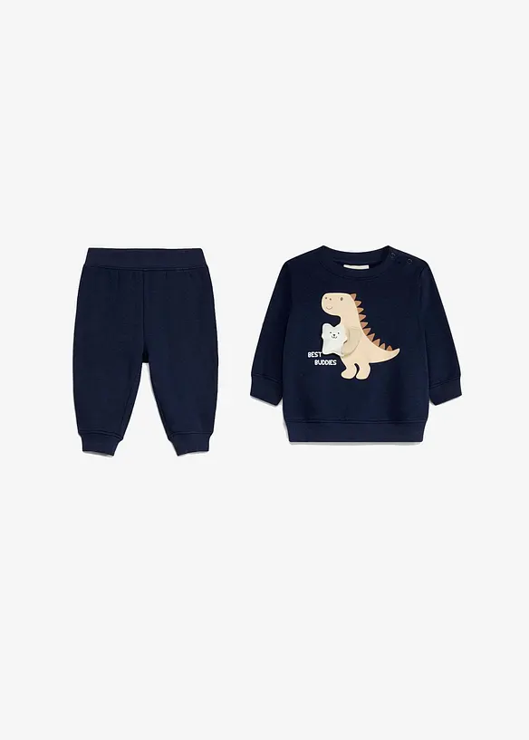Sweat-shirt et pantalon 100% coton (ens. 2 pces), bonprix