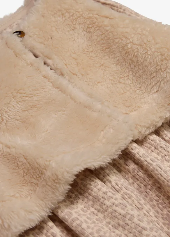 Robe et gilet sans manches en sherpa (ens. 2 pces), bonprix
