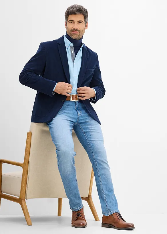 Veste de costume en velours c&ocirc;tel&eacute; extensible, Regular Fit, bonprix
