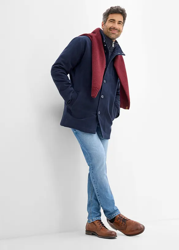 Winterjacke mit Windfang in Wolloptik, bonprix